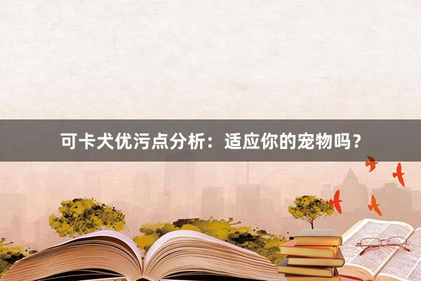 可卡犬优污点分析：适应你的宠物吗？